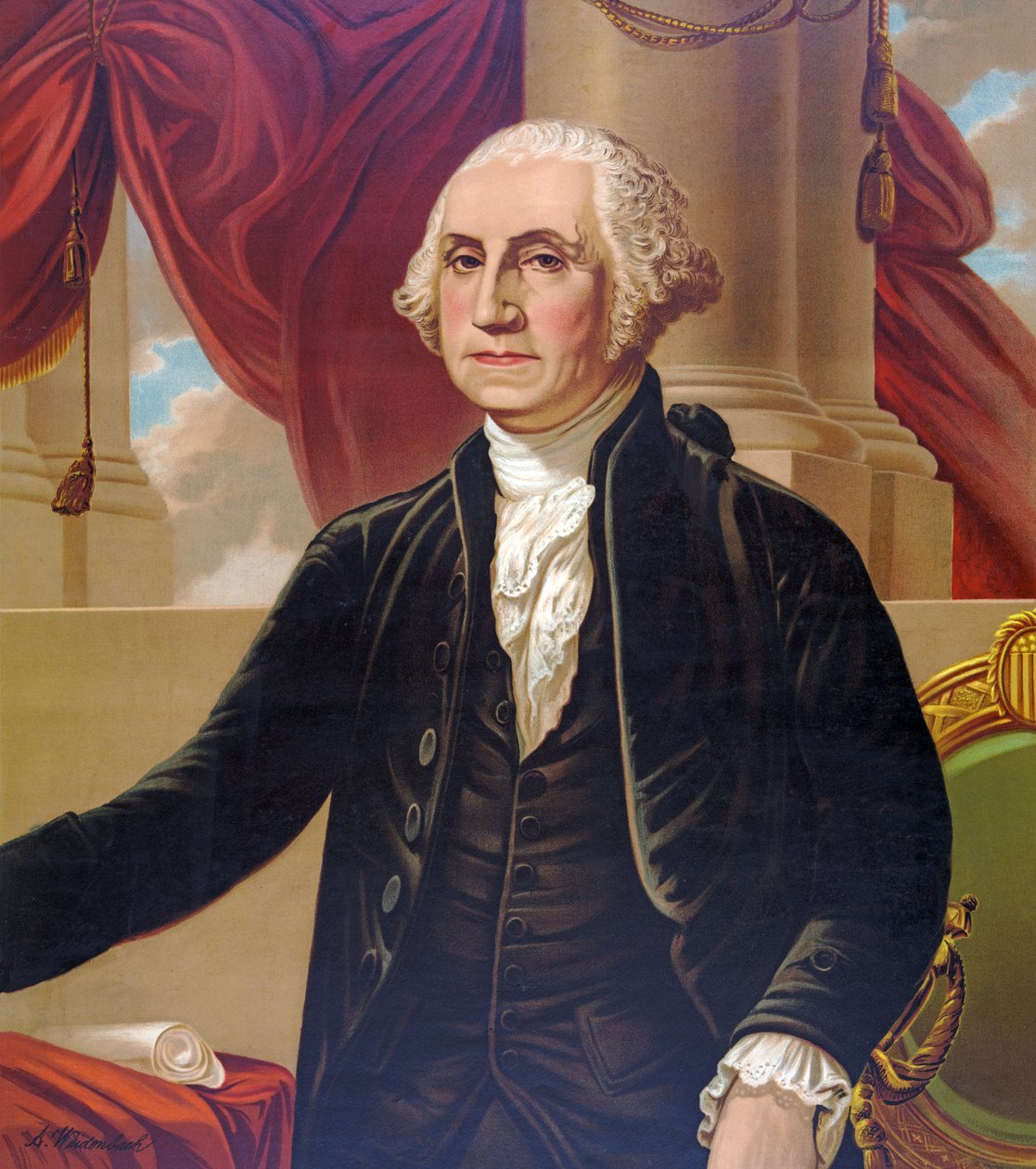 George Washington, gepubliceerd ca. 1876 door Karl Augustus Weidenbach