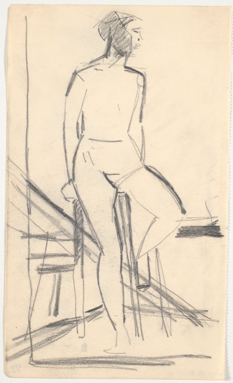 Zittend model door Karl Isakson