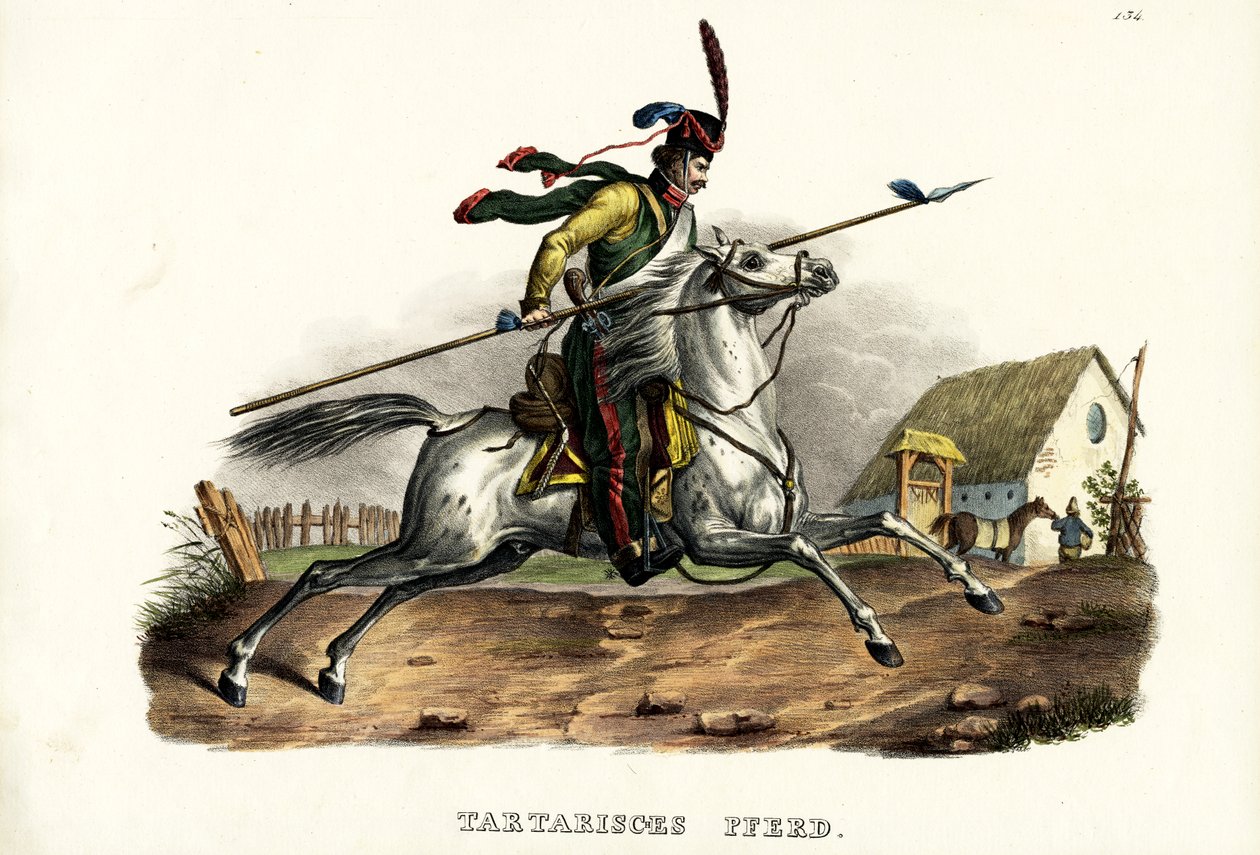 Tartaarse paard, 1824 door Karl Joseph Brodtmann