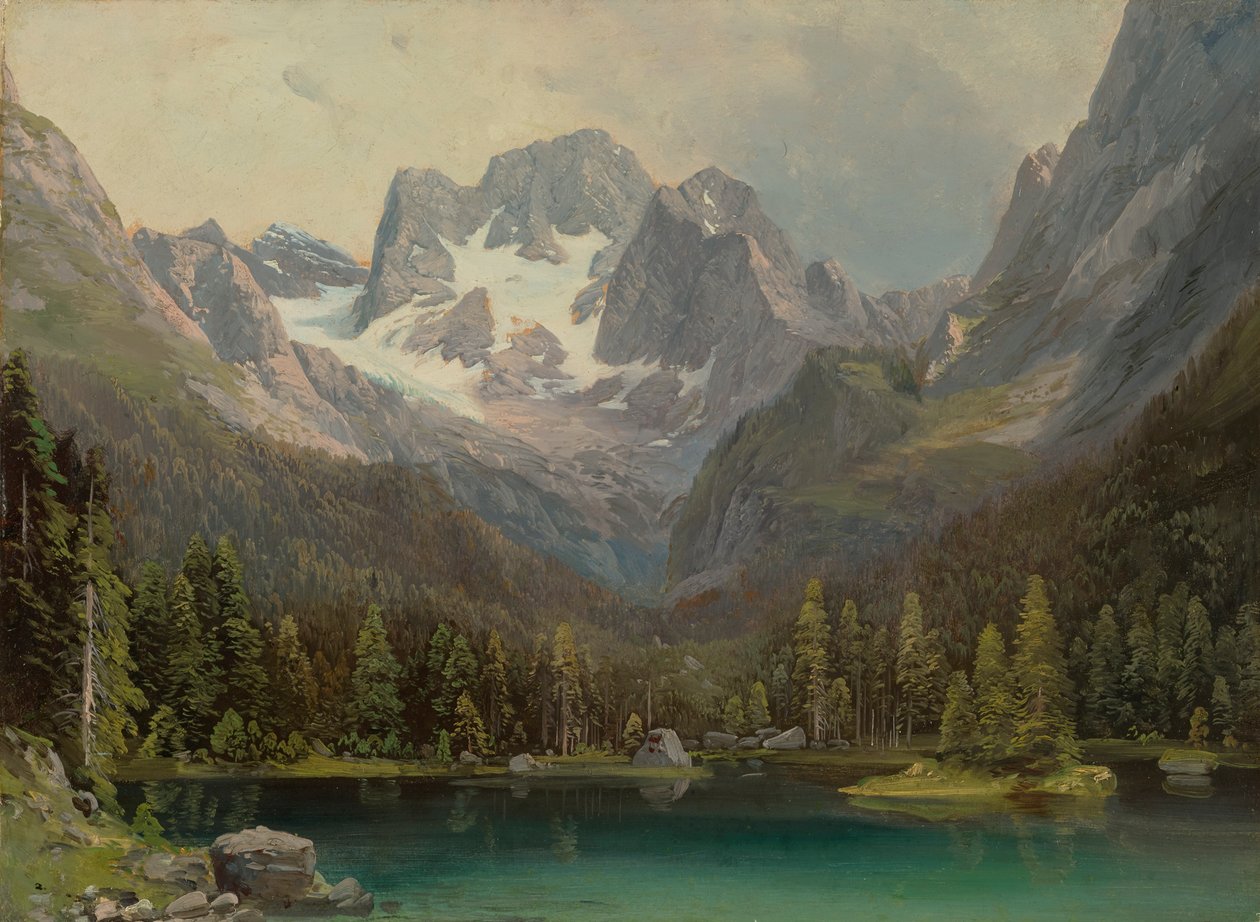 Vorderer Gosausee met Dachstein door Karl Millner