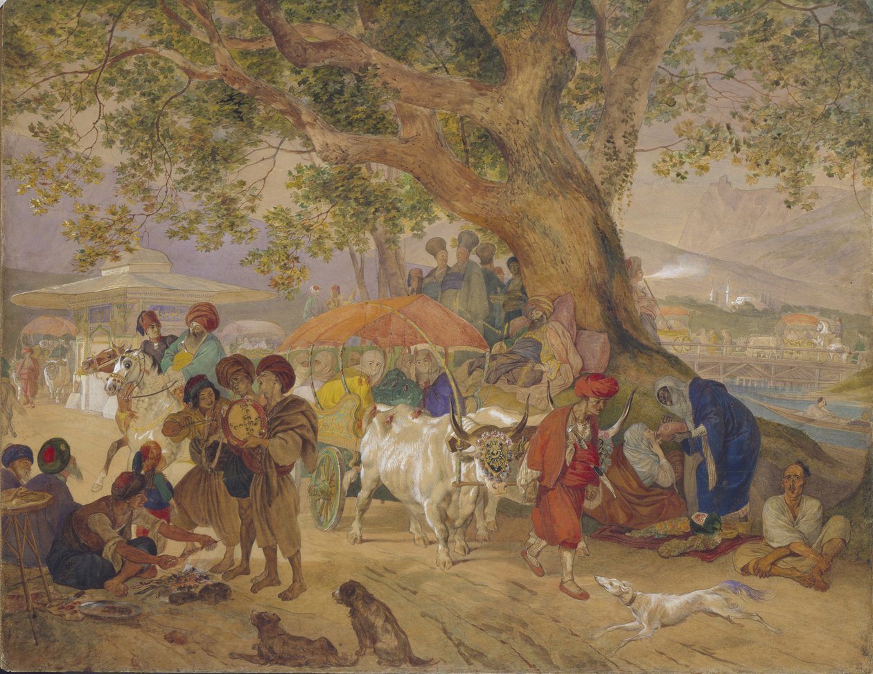 Zoetwaterbronnen nabij Constantinopel, 1849 door Karl Pavlovich Bryullov