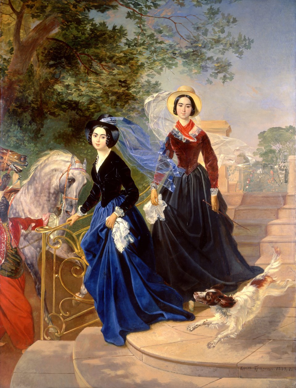 Portret van de zusters Shishmareva door Karl Pavlovich Bryullov
