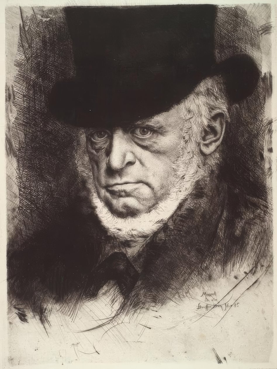Adolph von Menzel / K. Stauffer-Bern door Karl Stauffer Bern