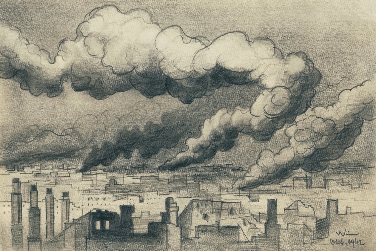 Brandende stad, Stalingrad door Karl Wiener