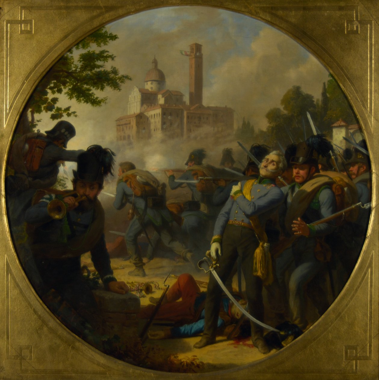 De inname van Vicenza 1848 door Karl von Blaas