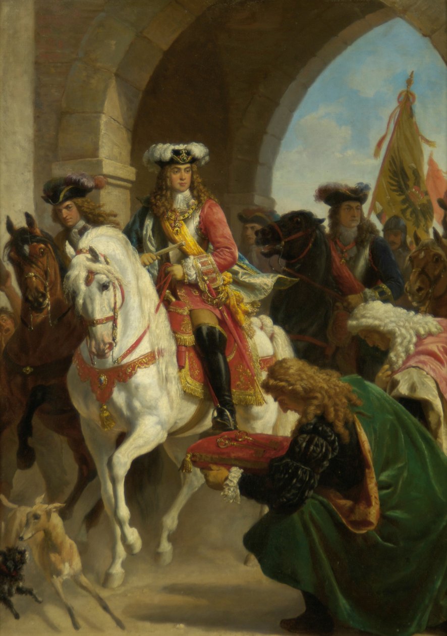 Intocht van Karel III in Madrid 1710 door Karl von Blaas