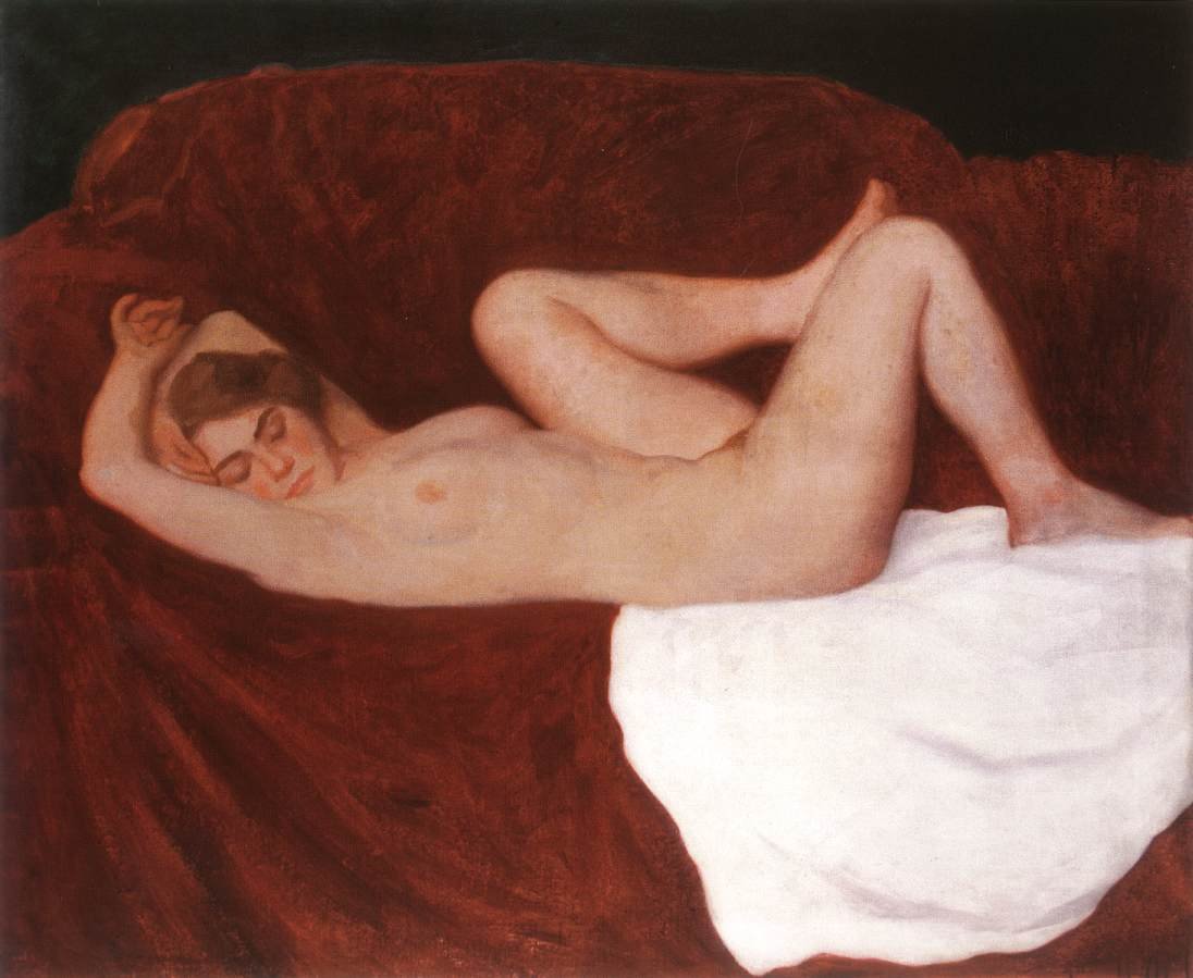 Slapende vrouw door Károly Ferenczy
