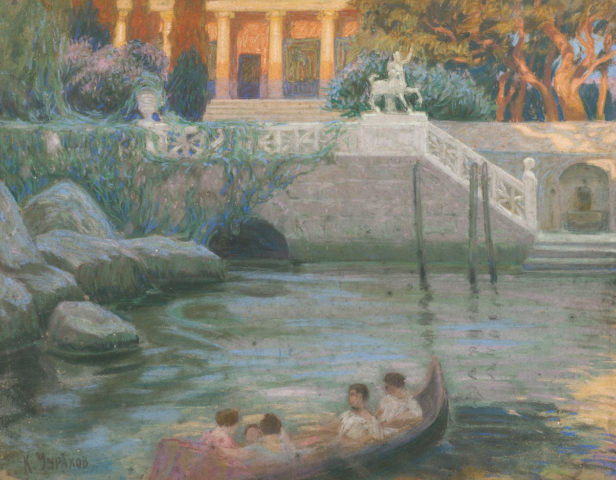 Pompeiaanse scène door Karpo Tchirakhoff