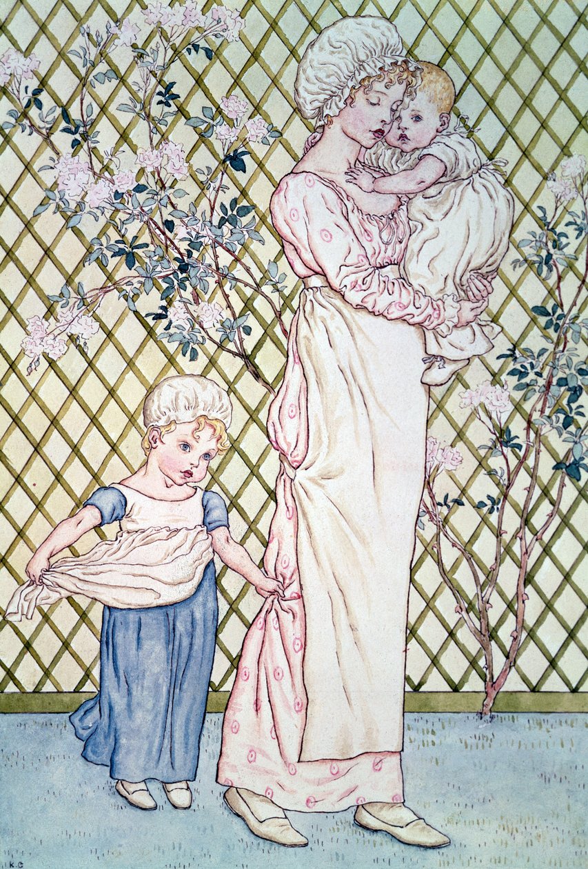 Moeder en kind door Kate Greenaway