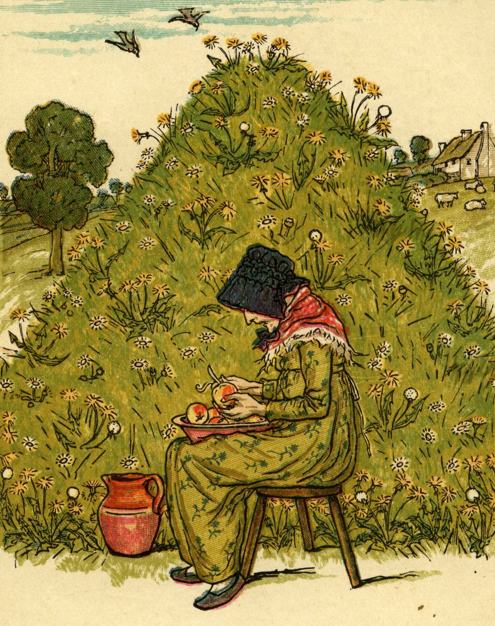 Er was eens een oude vrouw door Kate Greenaway