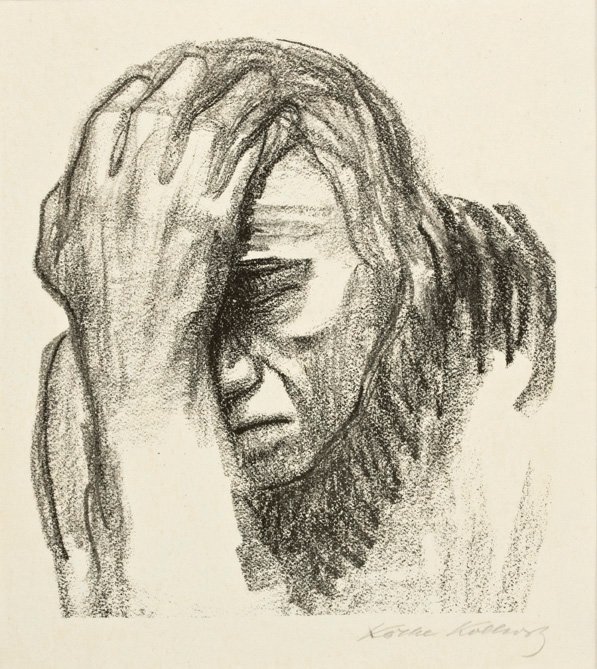 Vrouw die nadenkt door Käthe Kollwitz