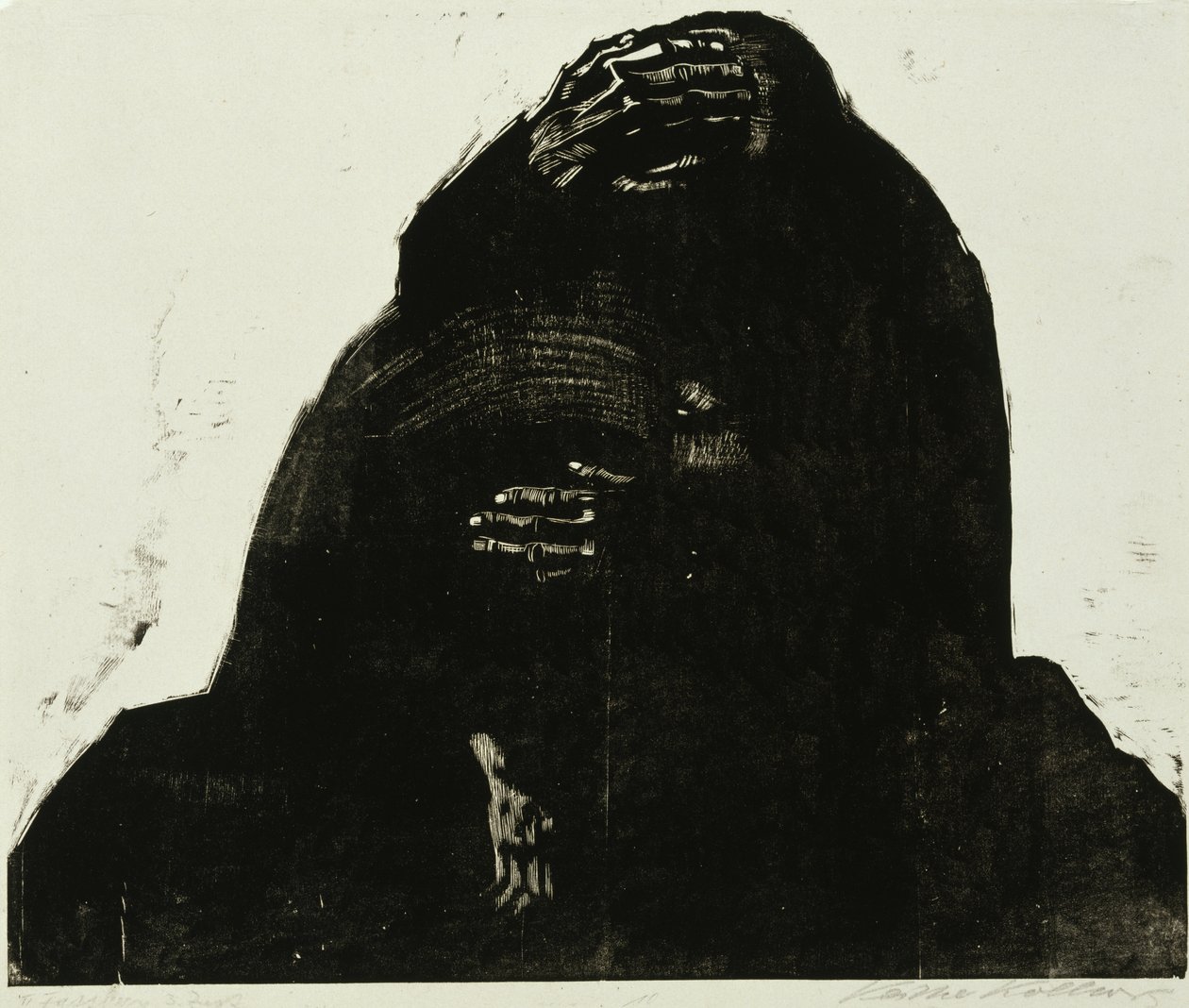 Die Eltern, Nummer III door Käthe Kollwitz