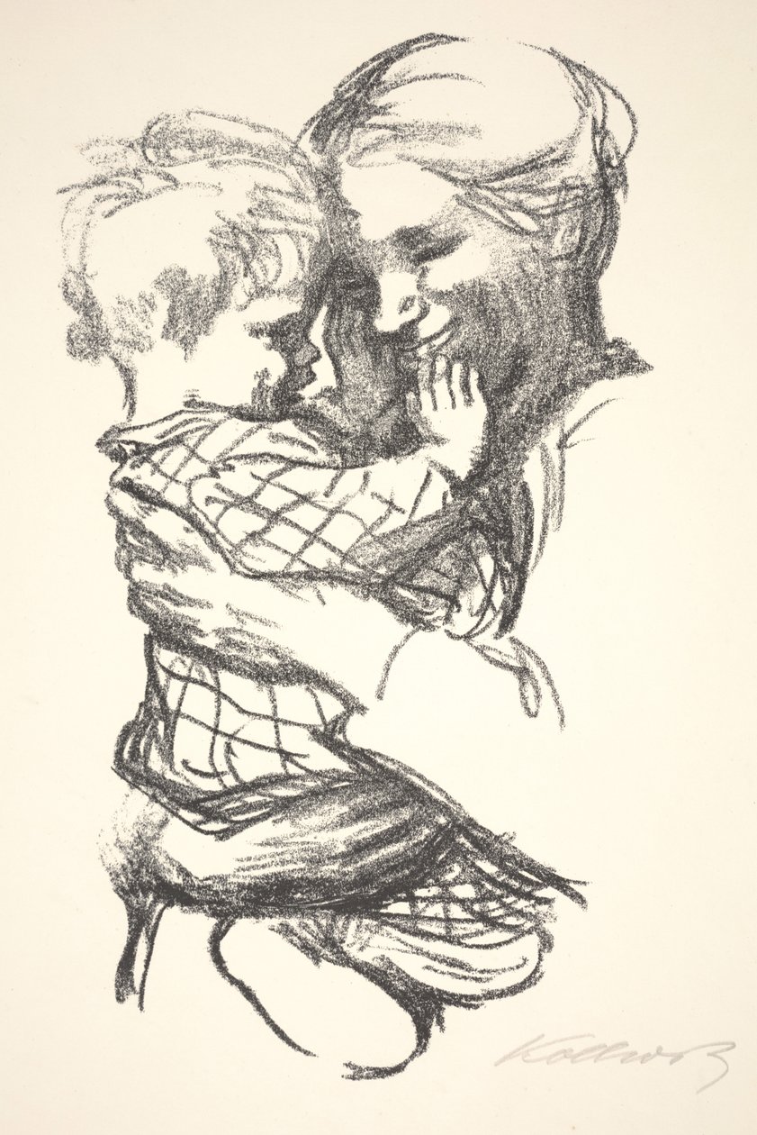Moeder met Kind in Haar Armen. door Käthe Kollwitz