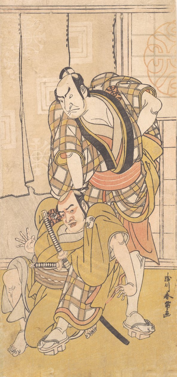 Scène uit een toneelstuk, ca. 1780 door Katsukawa Shunjo
