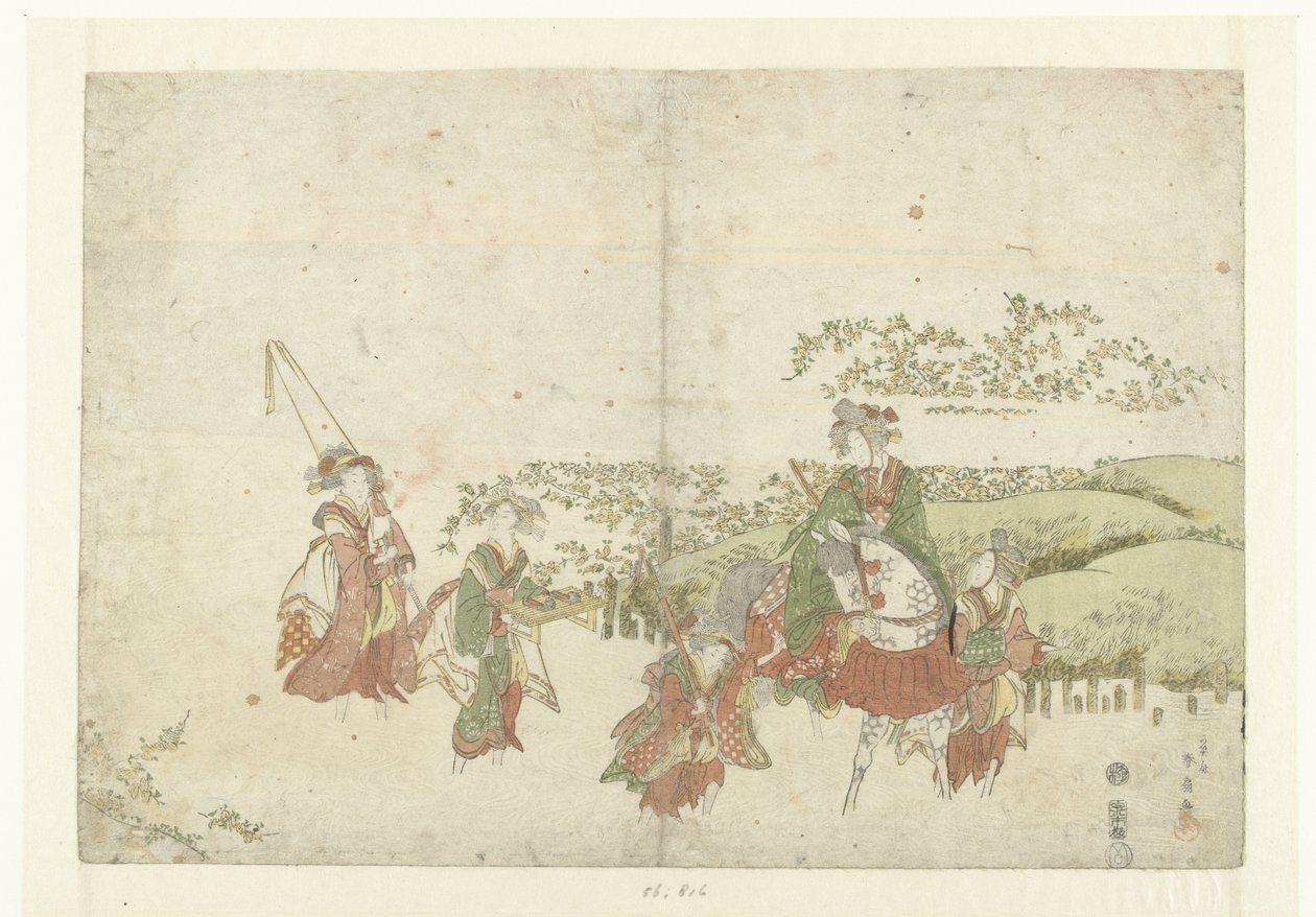 De Ide Tama rivier door Katsukawa Shunsen