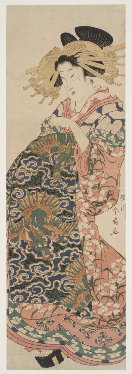 De Draken Obi door Katsukawa Shunzan