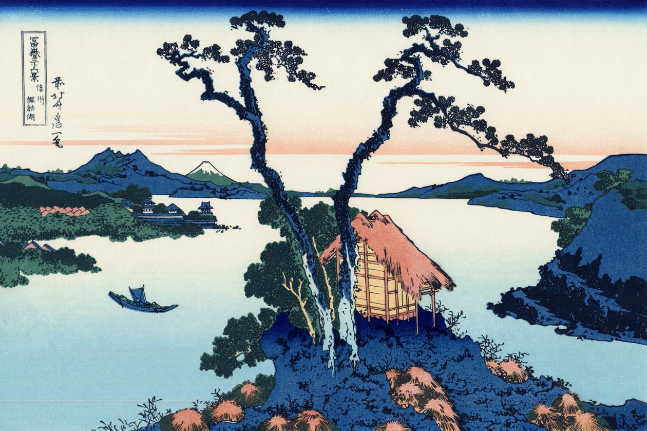 Shinshū Suwa-ko door Katsushika Hokusai