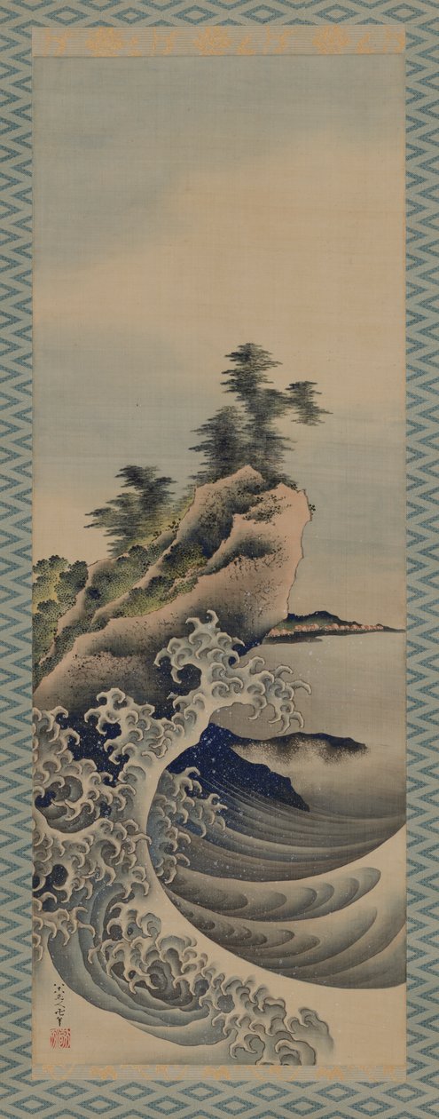 Brekende golven, Edo-periode, 1847 door Katsushika Hokusai