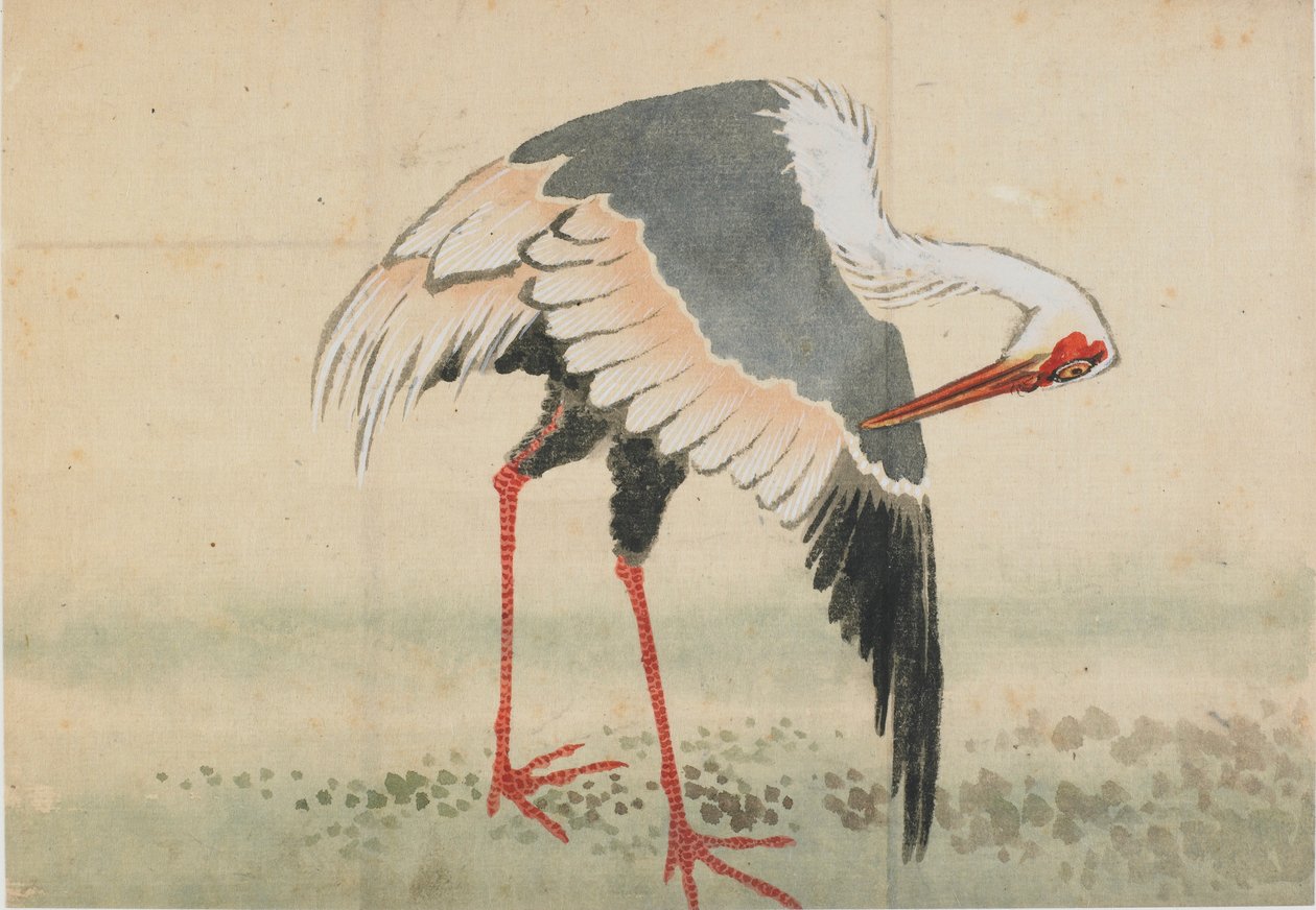 Kraanvogel, Edo-periode, laat 18e-begin 19e eeuw door Katsushika Hokusai