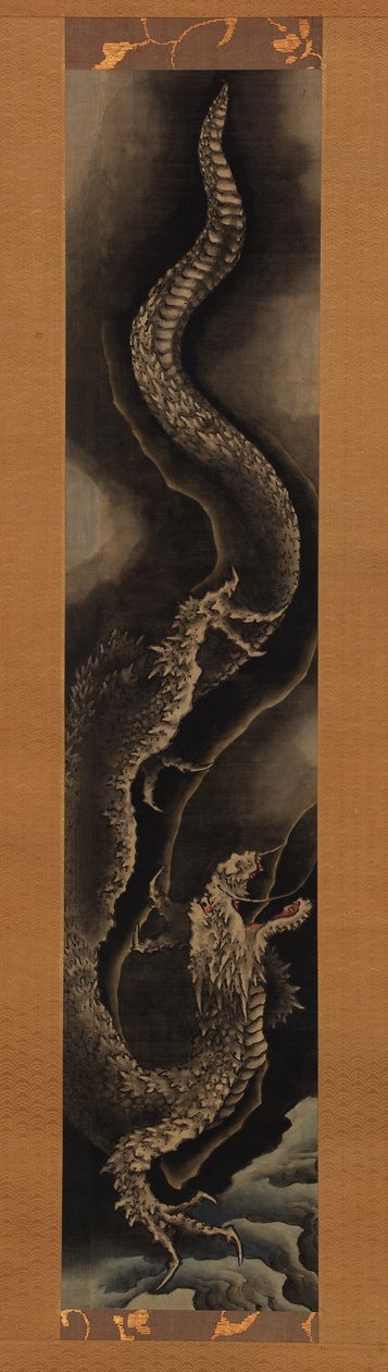Afdalende draak door Katsushika Hokusai