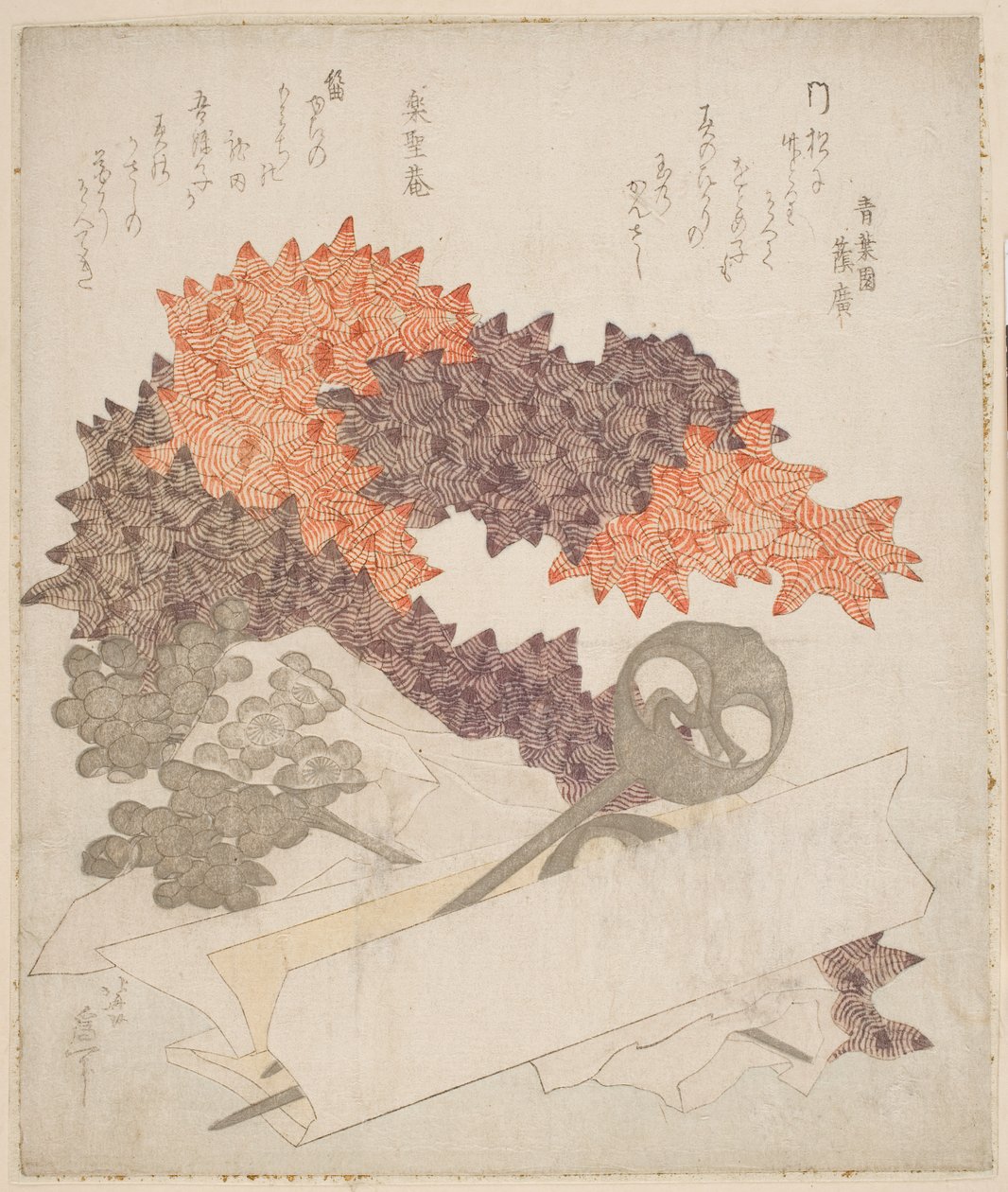 Haarornamenten, ca. 1820 (houtsnede) door Katsushika Hokusai