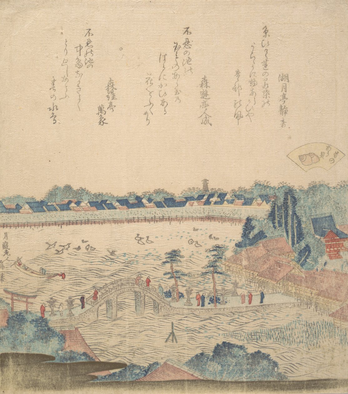 Landschap door Katsushika Hokusai
