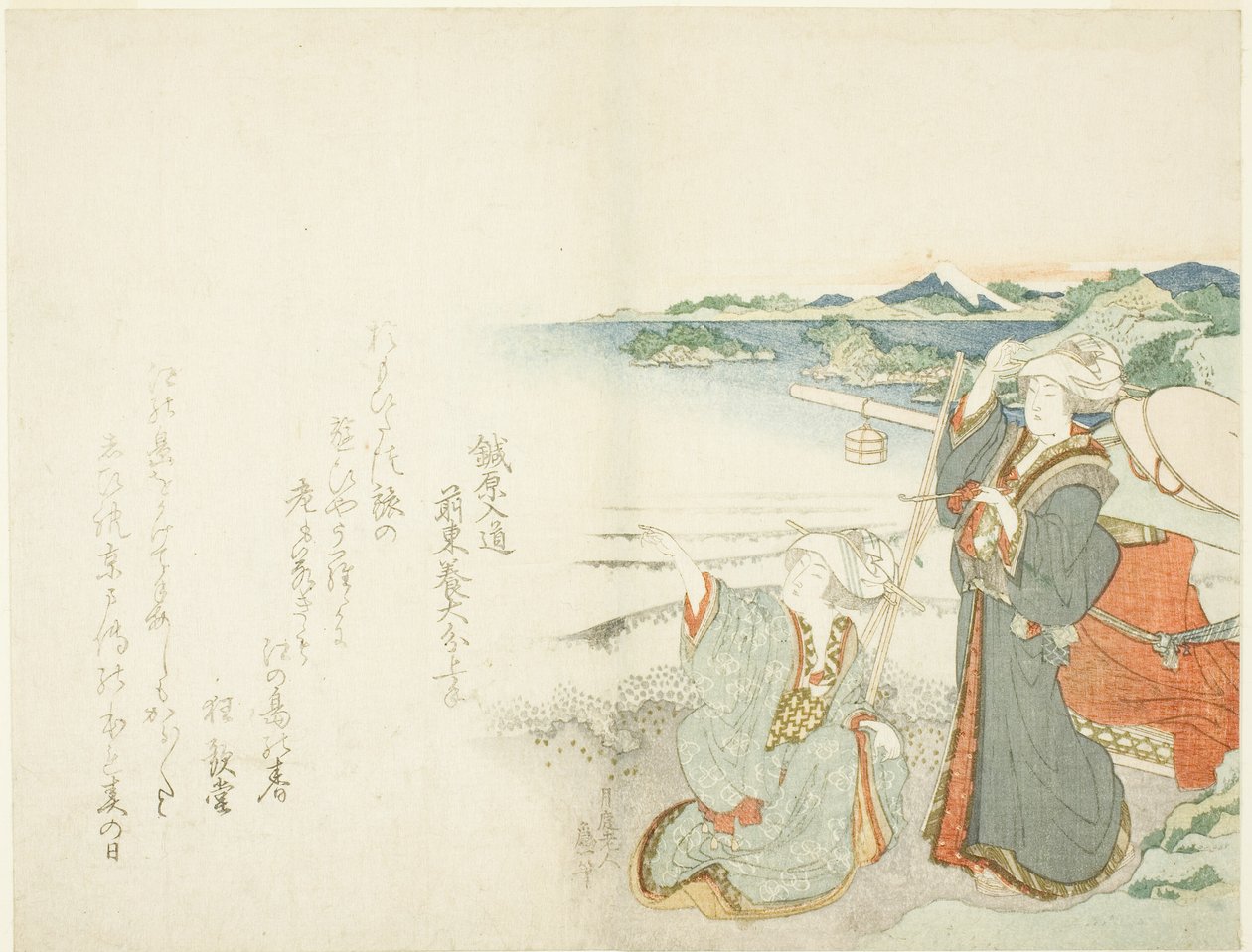 Bedevaart naar Enoshima door Katsushika Hokusai