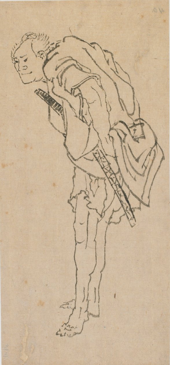 Staande man door Katsushika Hokusai