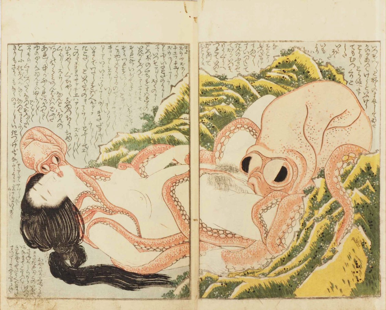 De droom van de vissersvrouw door Katsushika Hokusai