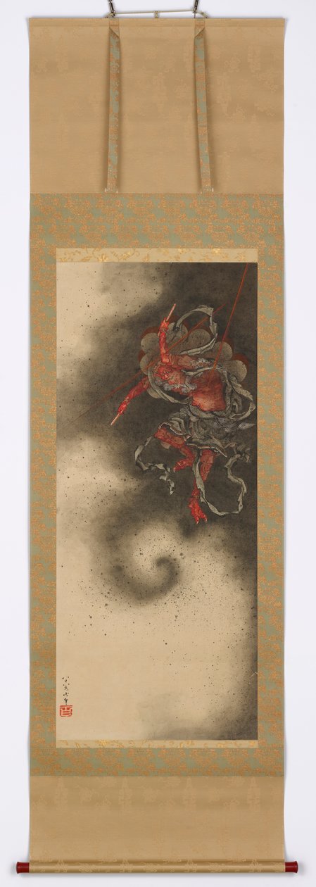 Dondergod, 1847 door Katsushika Hokusai