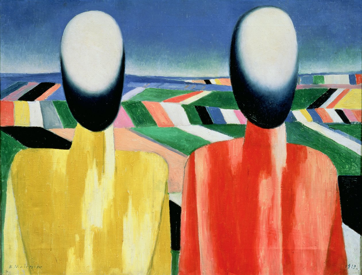 Twee Boeren door Kazimir Severinovich Malevich