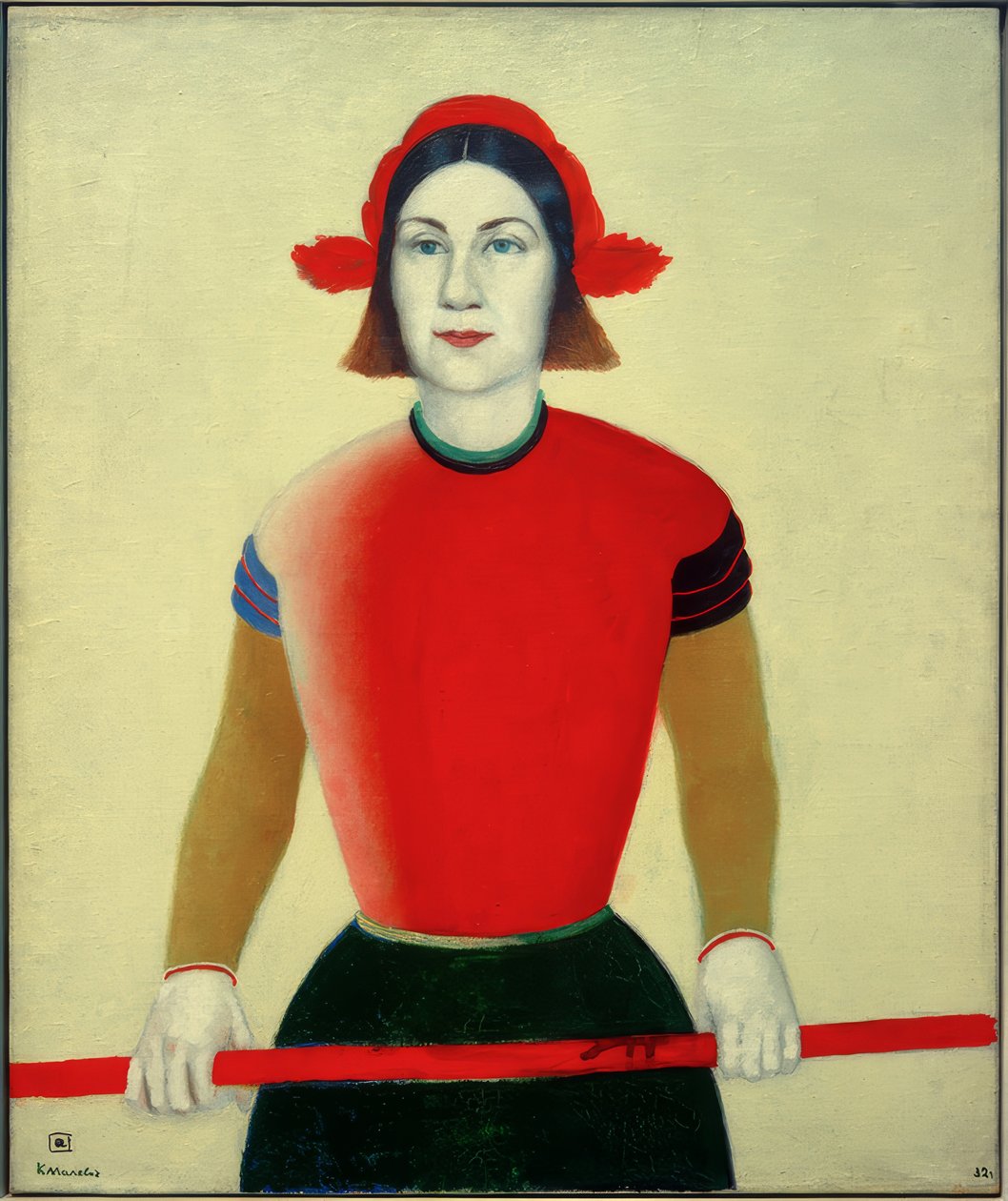 Meisje met Rode Staf door Kazimir Severinovich Malevich