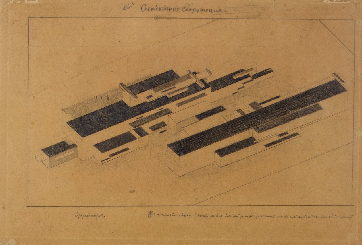 Moderne gebouwen door Kazimir Severinovich Malevich