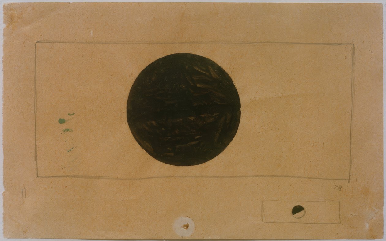 Twee suprematistische composities met cirkels door Kazimir Severinovich Malevich