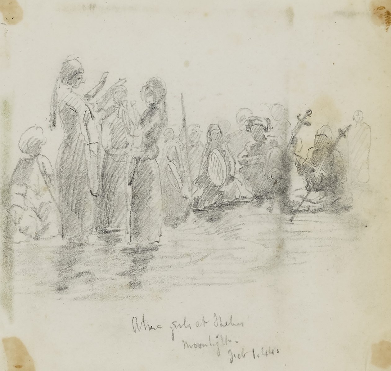 ...meisjes in Thebe--maanlicht door Kellogg, Miner Kilbourne