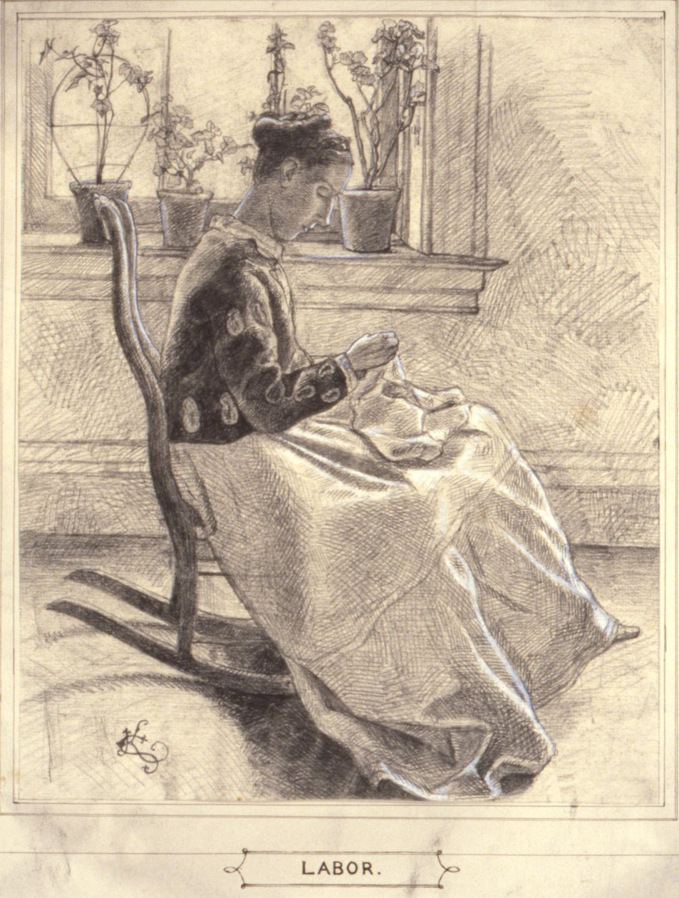 (Studie voor "Arbeid") door Kenyon Cox