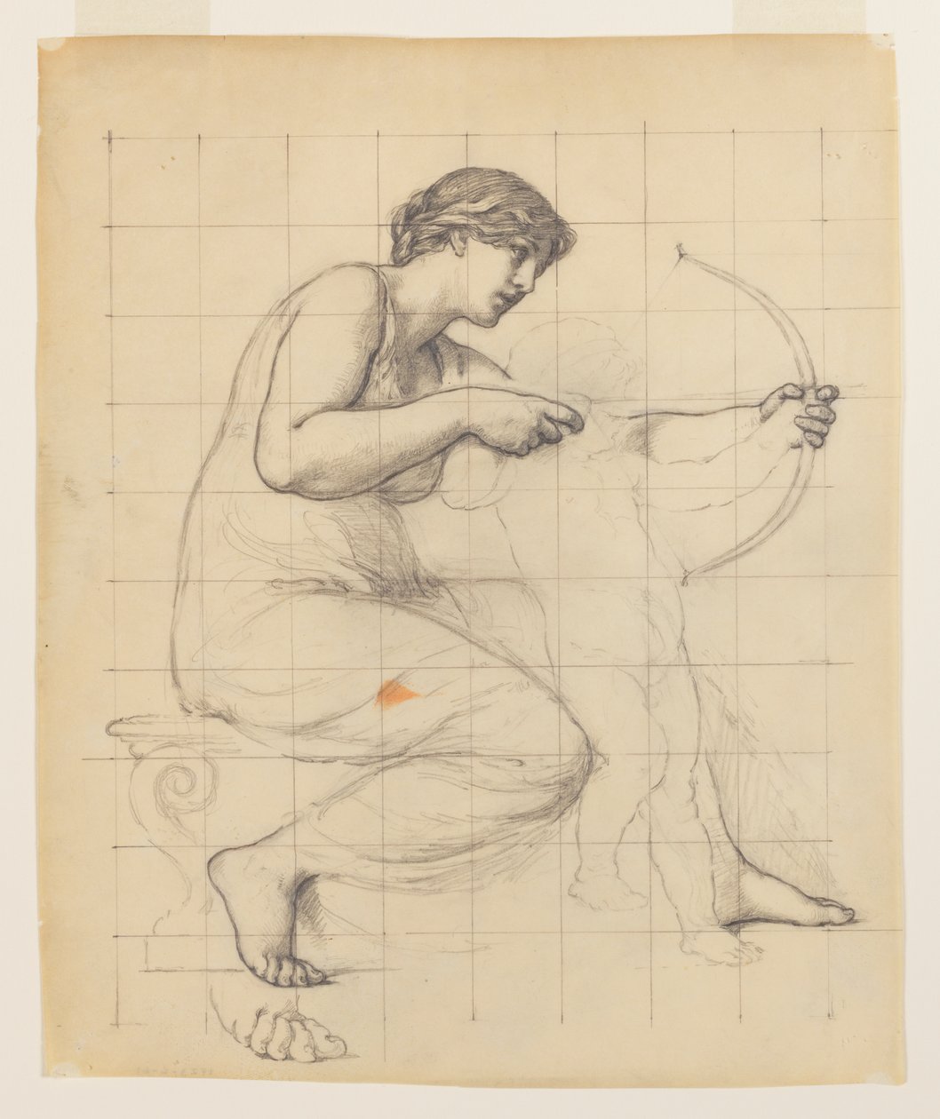 Studie voor "De opvoeding van Cupido" door Kenyon Cox