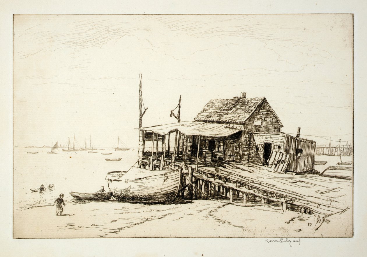 Fish Wharf, Gloucester door Kerr Eby