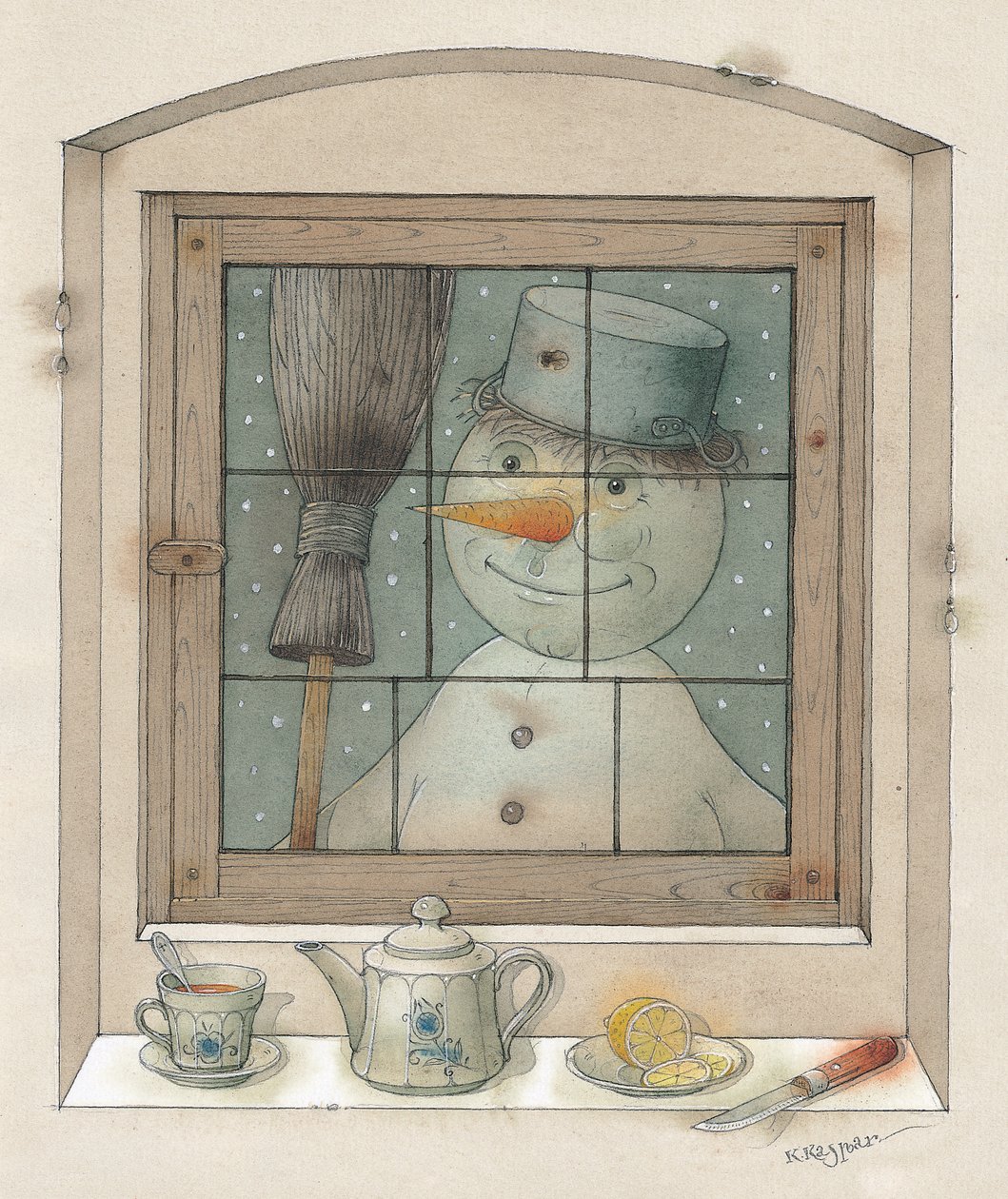 De Sneeuwman door Kestutis Kasparavicius