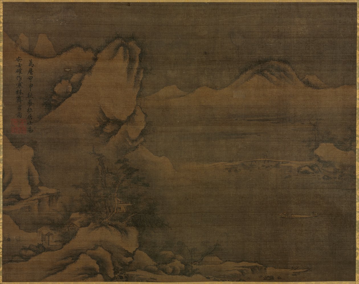 Sneeuwlandschap met Figuren, 1584 door Kim Si