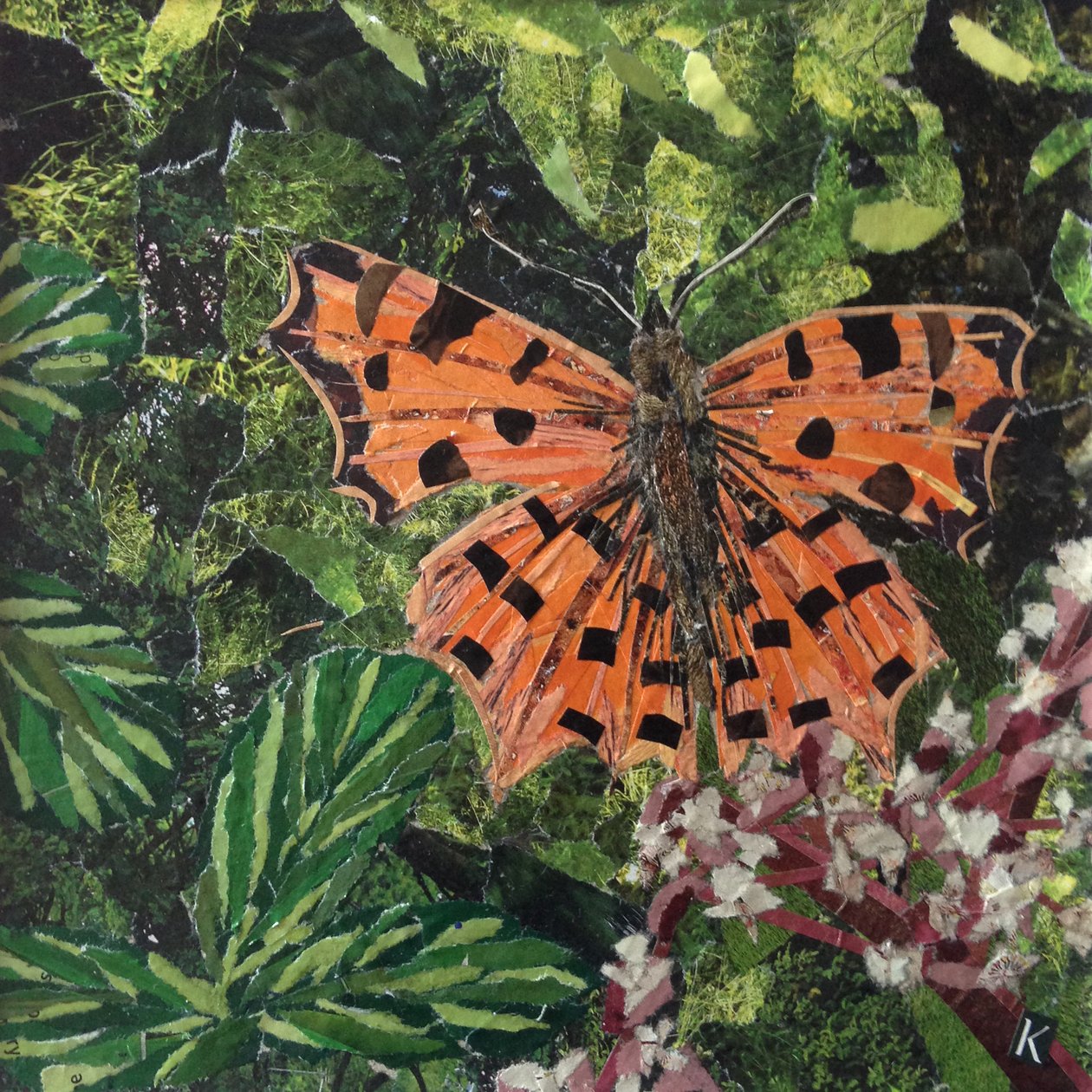 Fladder - Gehakkelde Aurelia Op Japonica door Kirstie Adamson