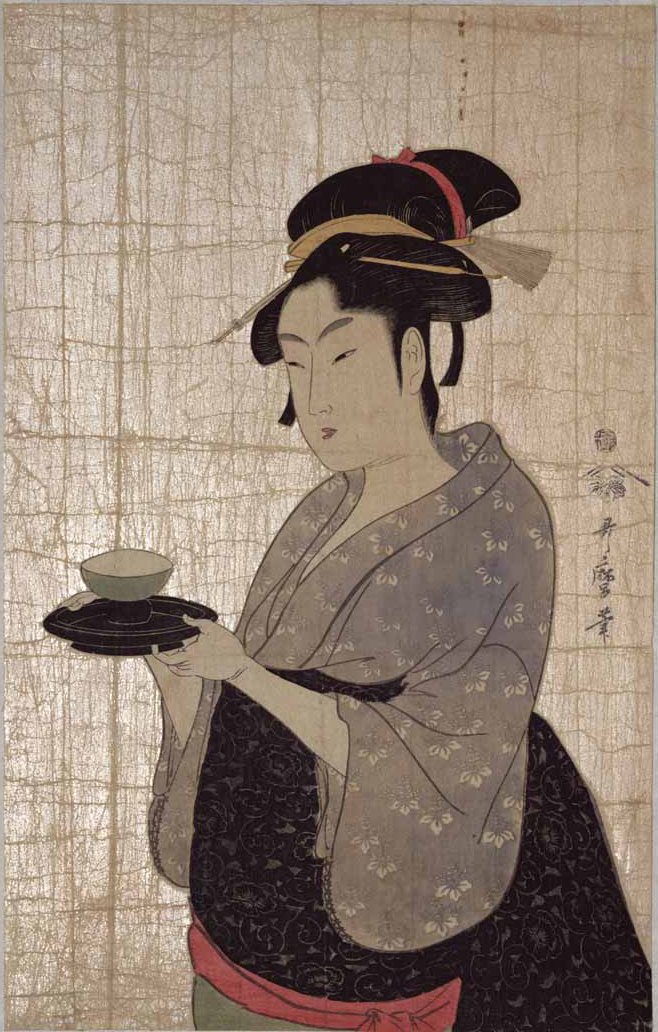 Naniwa-ya Okita door Kitagawa Utamaro