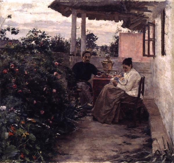 Op de veranda door Kiviak Konstantinov Kostandi