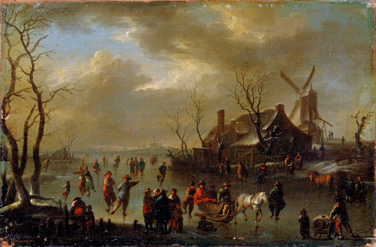 Winterlandschap, 17e eeuw door Klaes Molenaer