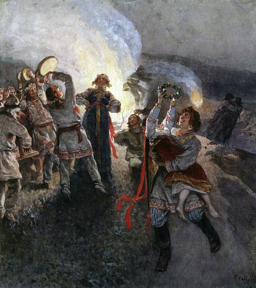 Meivieringen, 1902 door Klavdiy Vasilievich Lebedev