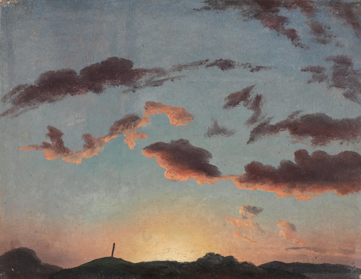 Studie van de wolk door Knud Baade