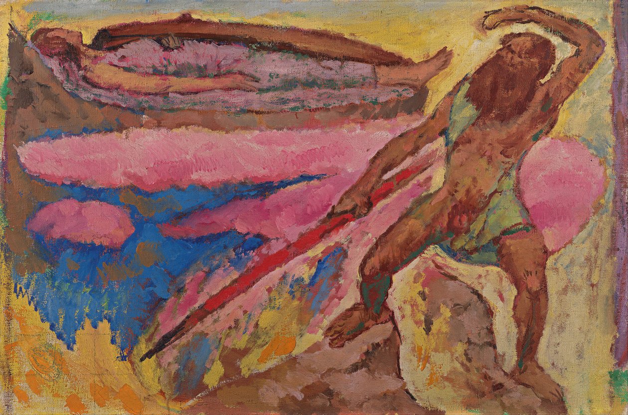 Wotan en Brünnhilde, ca. 1916 door Koloman Moser