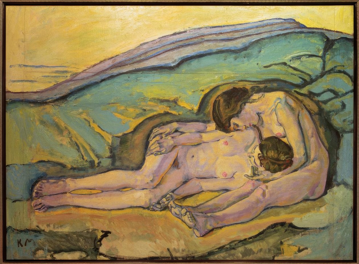 Twee meisjes door Koloman Moser