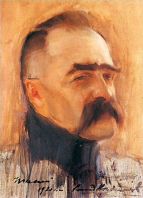 Portret van Jozef Pilsudski door Konrad Krzyzanowski