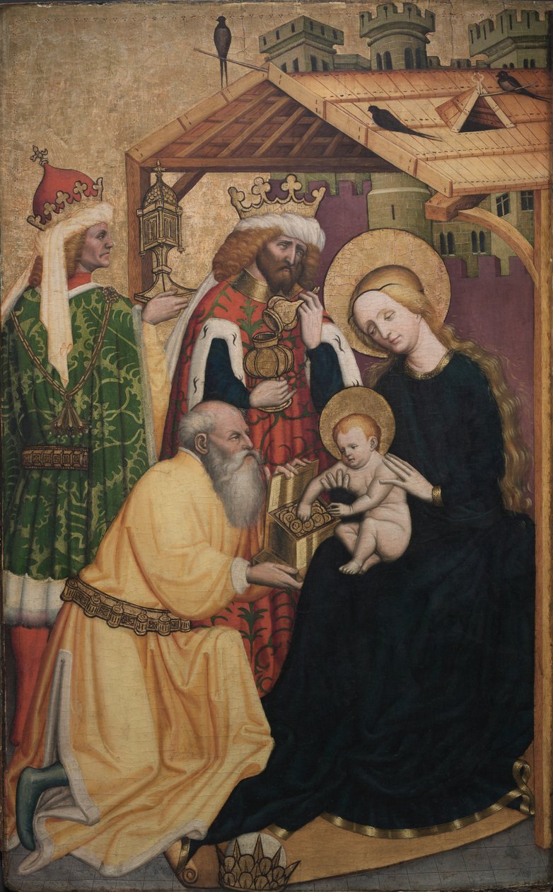 Aanbidding der Wijzen, vroege 1440s door Konrad Laib